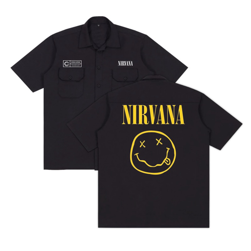 [4 MOTIF] KEMEJA WORKSHIRT NIRVANA | KESINA CLOTHING
