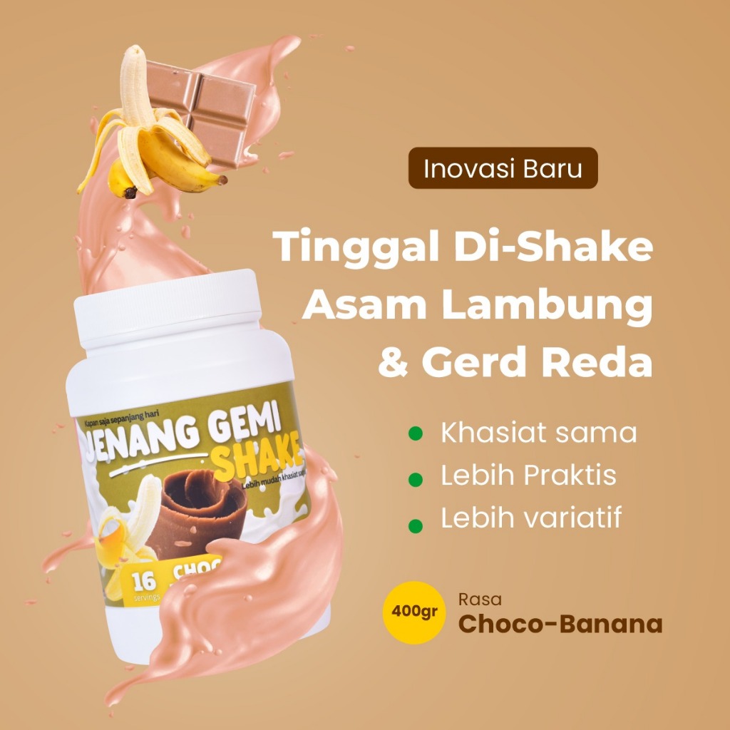 

Jenang Gemi Shake Minuman Sehat Solusi Asam lambung Maag GERD Kronis Lancarkan Pencernaan Alami