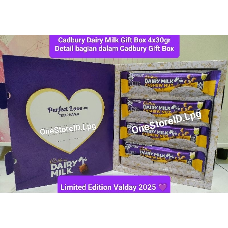 

Cadbury Dairy Milk Gift Box 4x30gr Special Valday