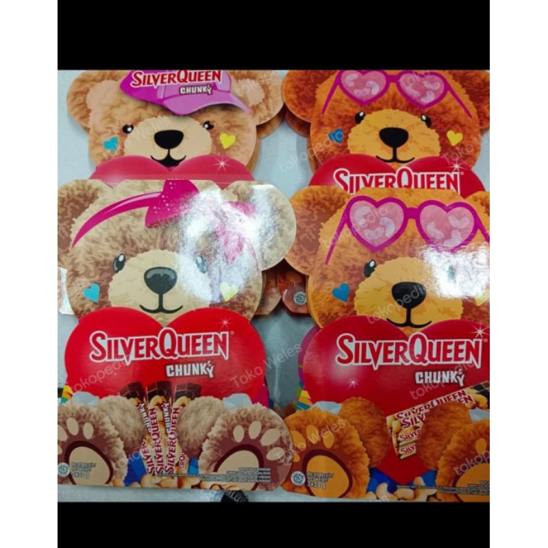 

Silverqueen Beruang isi 3 /coklat Valentine / kado valentine