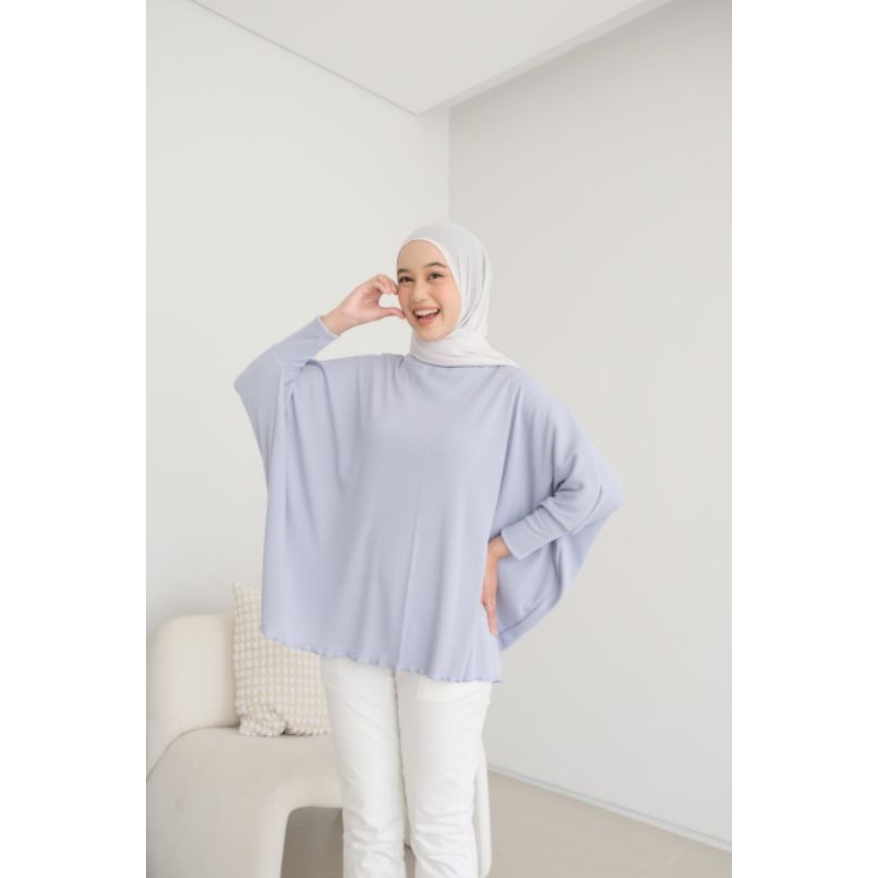 Aleevwear - Adira Top | Atasan wanita model batwing | Batwing Top Bahan Rib Knit