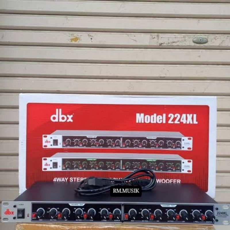 CROSSOVER DBX 224XL WARNA HITAM 2/3/4 WAY OUTPUT SUBWOOFER 224 XL DUS MERAH