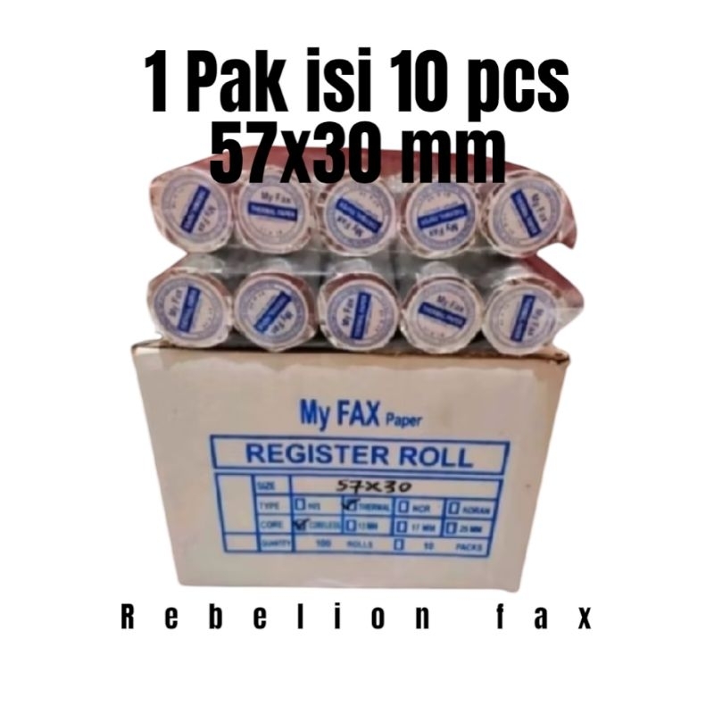 

[RBL] Kertas kasir thermal murah 57x30 edc bluetooth 58mm 10 pcs