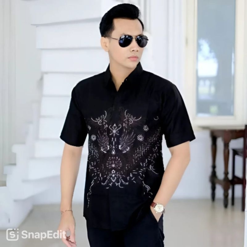 Terbaru 2026 Slimfit Lengan Pnjng Batil Formal Kuliah Bstik Kondangan Baju Cowok Kemeja Batik Pria B