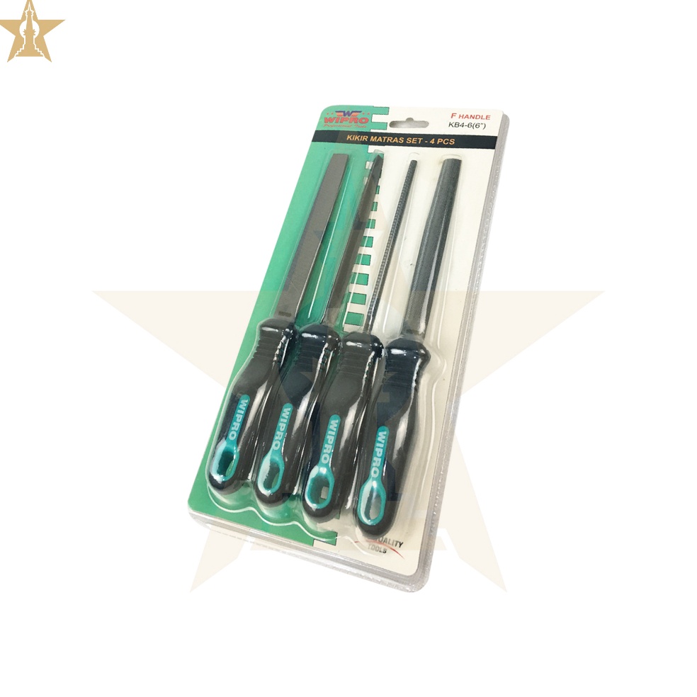 Update Murah Wipro Kb466 Kikir Matras 6 Wipro 4Pcs  Kikir Halus Kikir Besi Set
