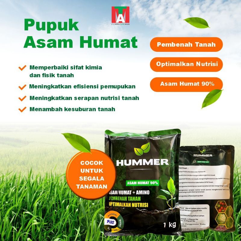 Asam Humat 90% Hummer + Asam Amino – Pembenah Tanah & Pengoptimal Nutrisi