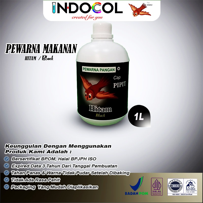 

PEWARNA CAIR HITAM CAP PIPIT (1 LITER)