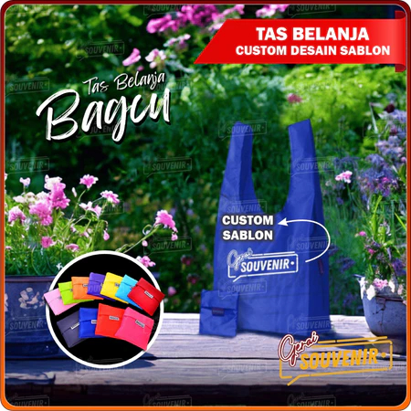 Custom Sablon Bagcu Shopping Bag Tas Kantong Belanja Jinjing Lipat Modis