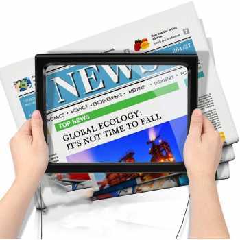 

NEWACALOX Kaca Pembesar Bentuk Meja dengan Lampu LED - HL-A4