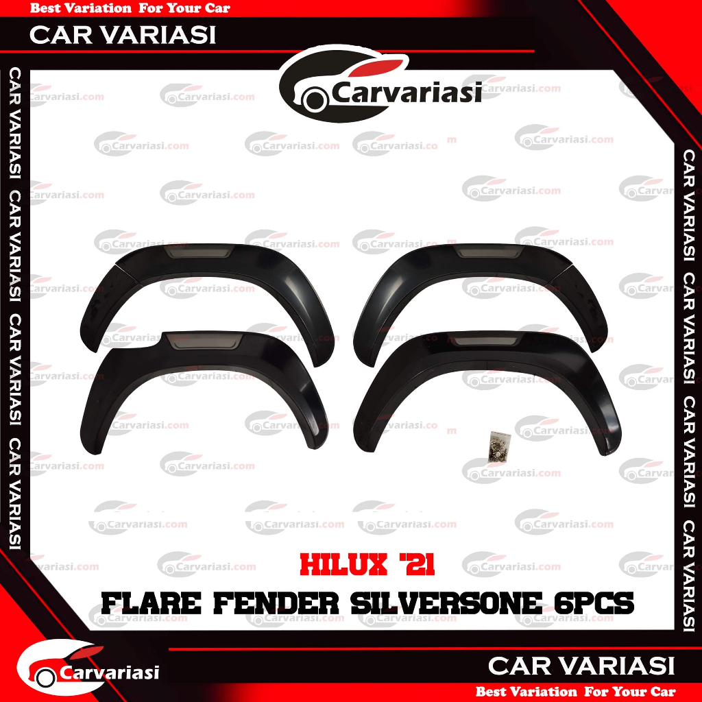 Fender Hilux Revo 2021 Over Fender Hilux Silver