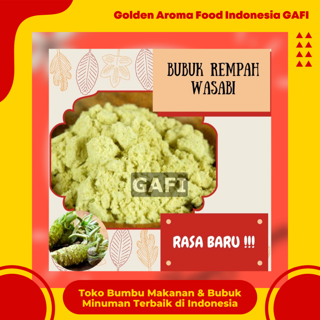 

GAFI Food Bubuk Wasabi Powder Asli 1 Kg Enak Murah Lezat Halal, Wasabi Powder 1Kg