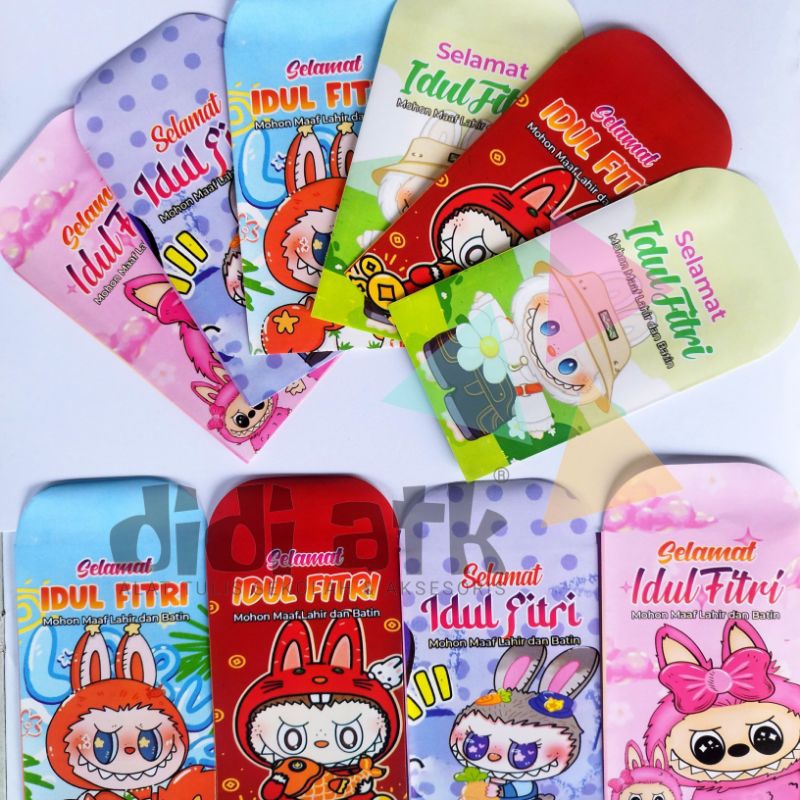 

Amplop Lebaran Angpau Idul Fitri Karakter Labubu & Sanrio Kuromi 1 Pak (100 Lembar)
