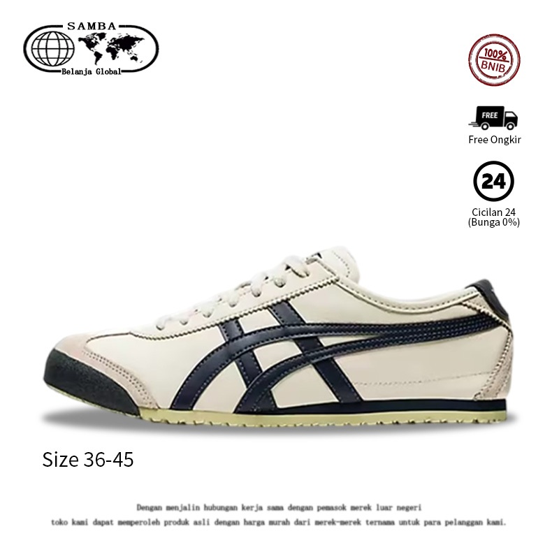 Asǐcs Onitsuka Tiger Sepatu Pantofel untuk hijau kehitaman Original 100% BNIB Global Market Sepatu S