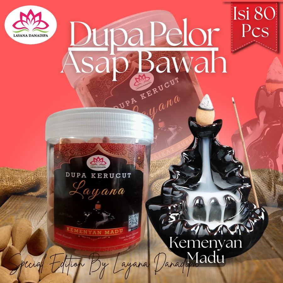 Dupa Kerucut Pelor Asap Bawah 210 Gram Aroma Kemenyan Madu