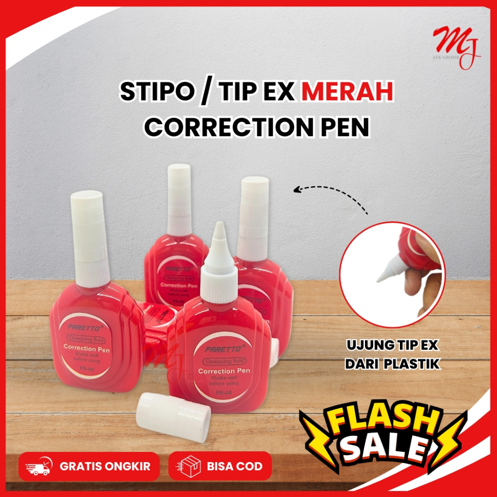 

Correction pen / Tip Ex / tip x / Stipo Cair Merah