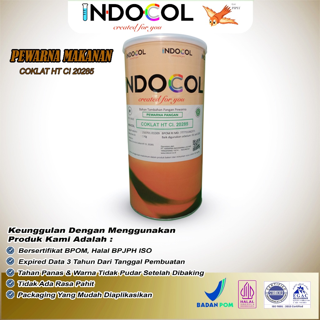 

Pewarna Makanan INDOCOL ORIGINAL COKLAT HT (RC)