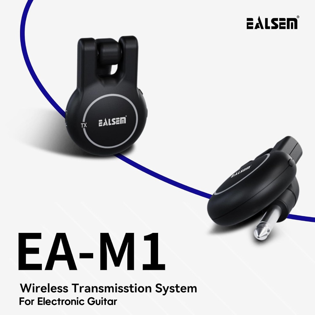 Mic Gitar Wireless Premium Ealsem EA-M1 Jarak 40 Meter Baterai 11 Jam Low Latency