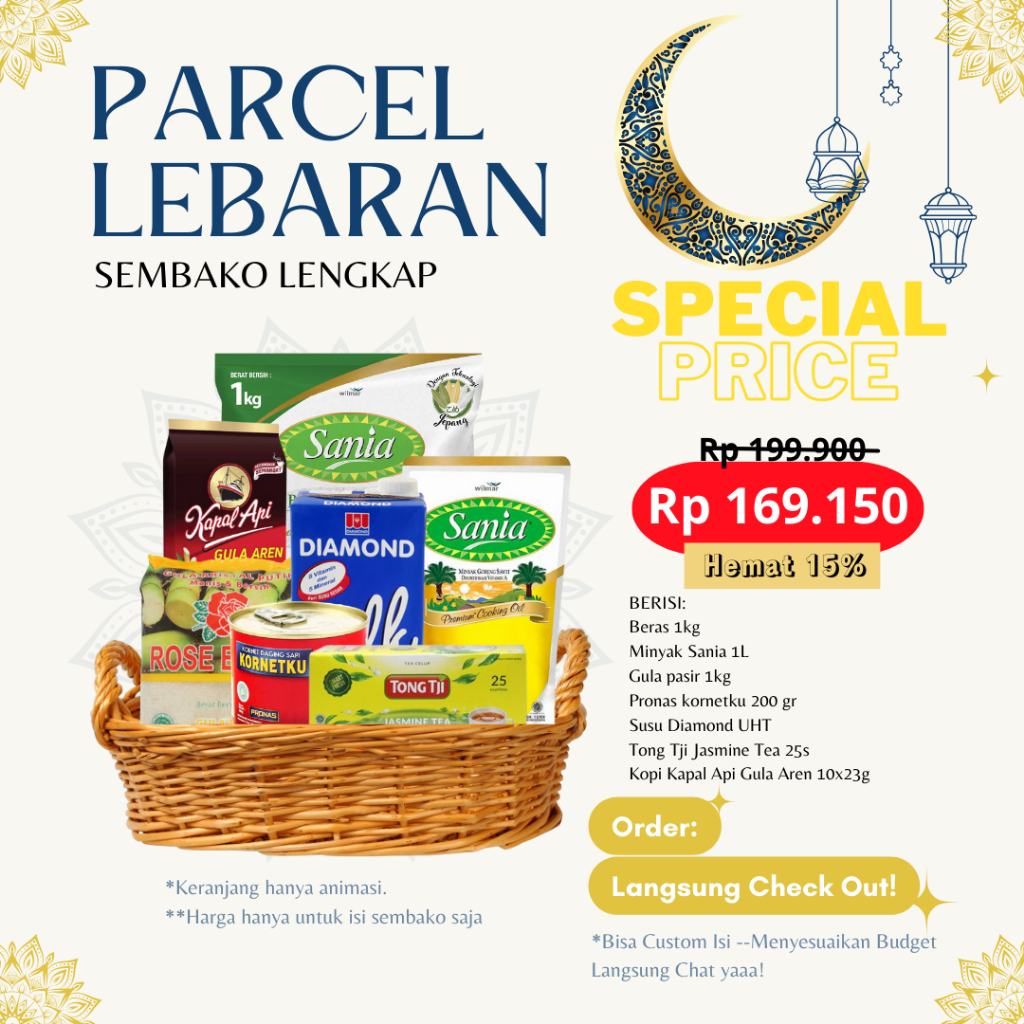 

Hampers Parcel Ramadhan / Lebaran -- Sembako Lengkap (Bisa Custom)