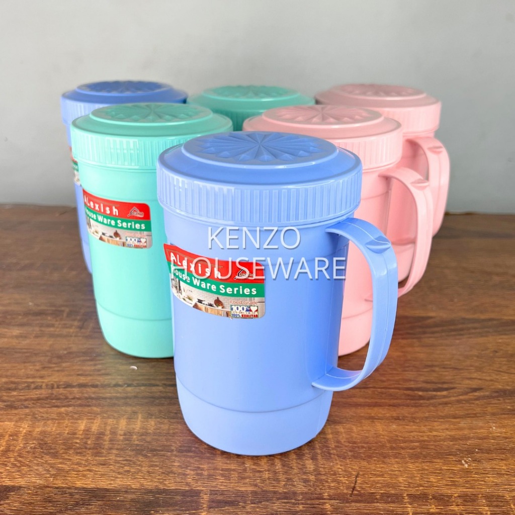 Gelas Air Minum Tutup JUMBO Gelas BENJI ALEXISH Cangkir Tutup Plastik Mug Minum Anti Tumpah