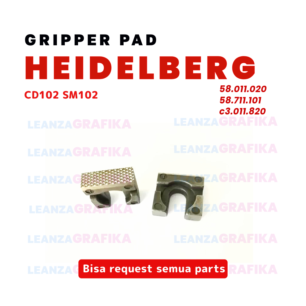 Gripper pad heidelberg sparepart mesin cetak offset CD102 griper CD102