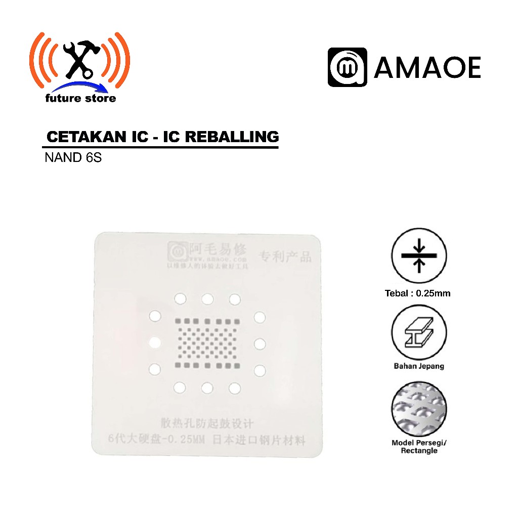 CETAKAN IC BGA AMAOE IPHONE NAND 6S - 0.25MM