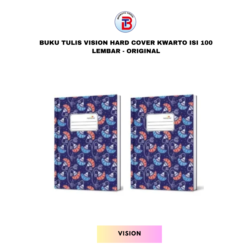 

Buku Tulis Vision Hard Cover Kwarto Isi 100 Lembar - Original