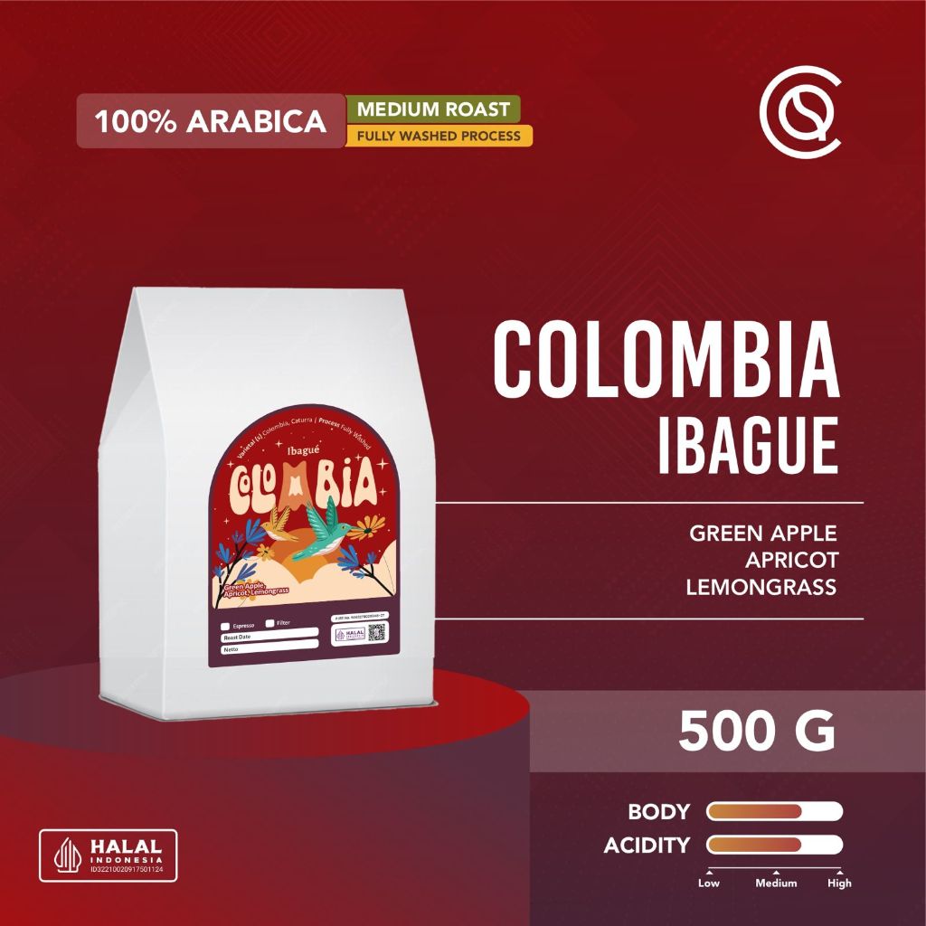 

COFFEEHQ COLOMBIA Ibagué Fully Washed 500gr