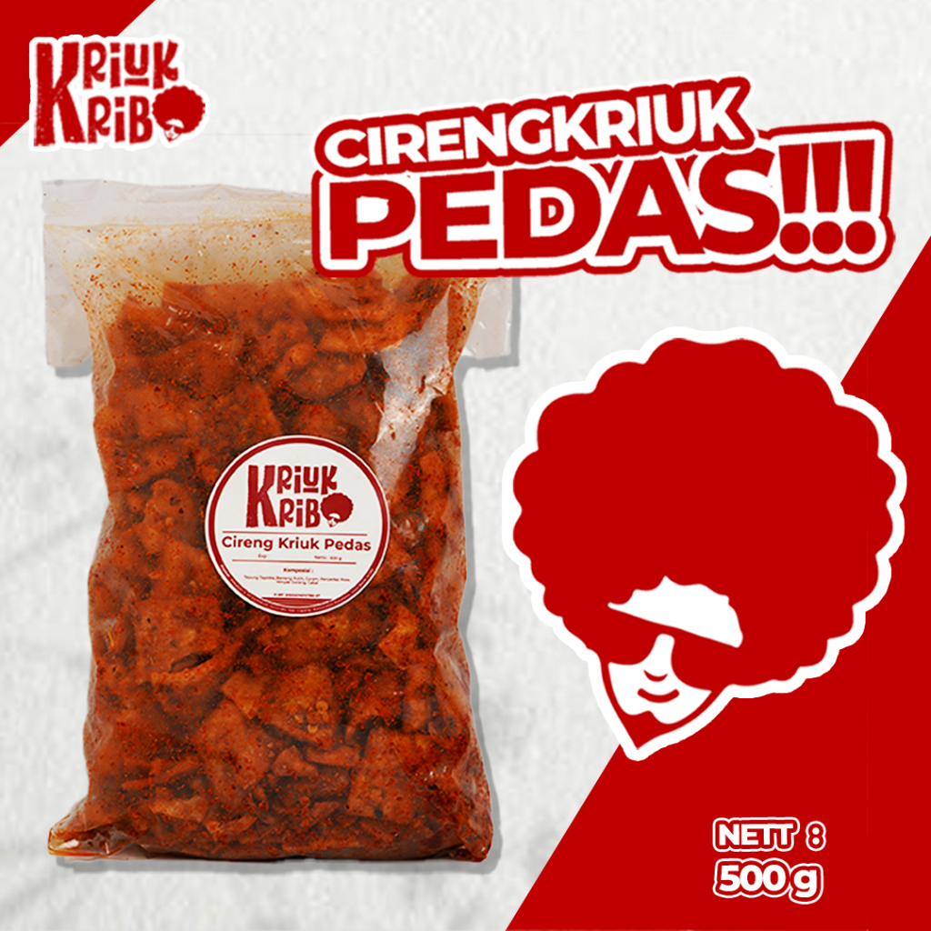 

Kriuk Kribo Cireng Kriuk Pedas 500 G