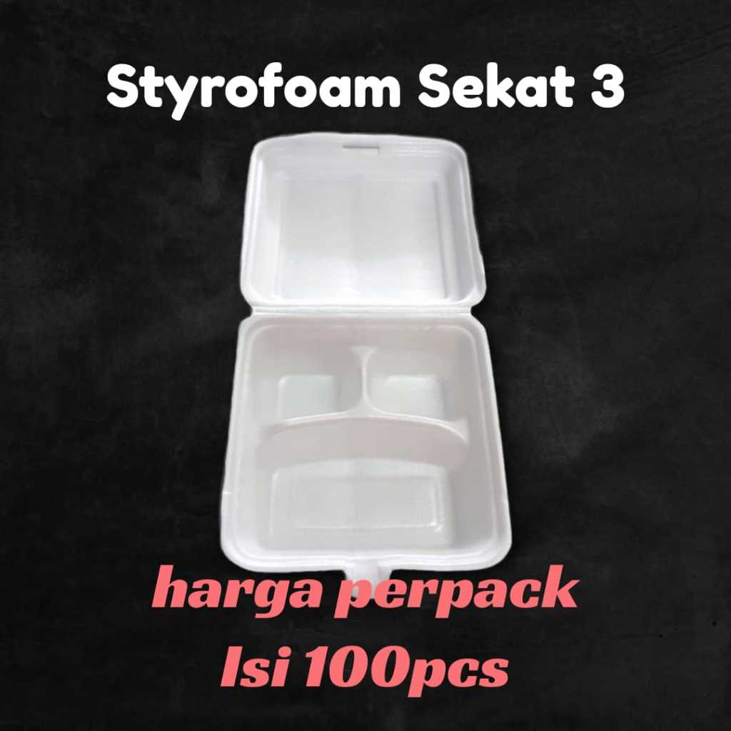 Sterofoam Sekat, Styrofom Sekat 3 / Styrofoam Sekat / Box Nasi