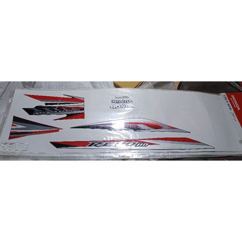 871x0 Kww a80 zbr original AHM Astra Honda motor stripe type black red r striping stiker box cover b