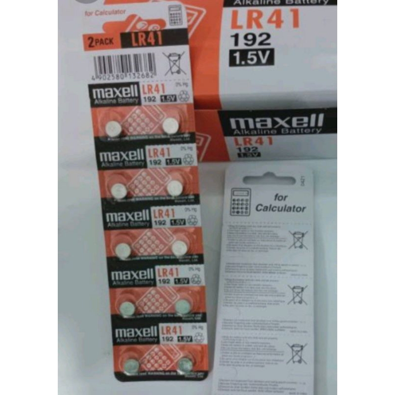Baterai LR 41 LR41 maxell
