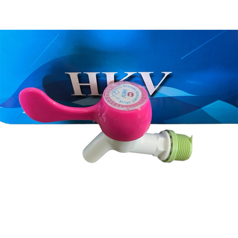 Kran pvc 1/2, 3/4 double drat merk HKV