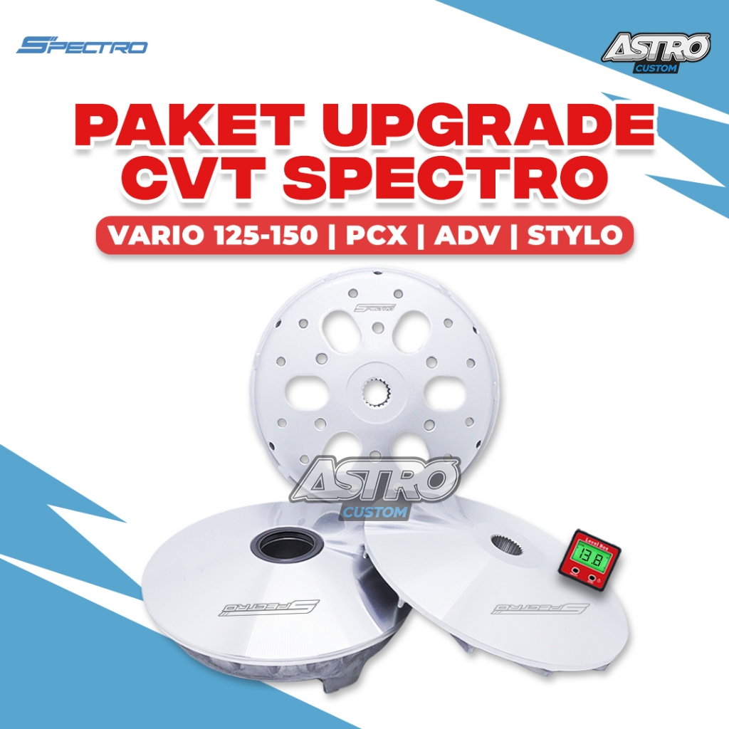 Spectro Paket Upgrade CVT Vario 125 150 PCX ADV 160 Mangkok Ganda Kopling Anti Gredeg CVT Racing