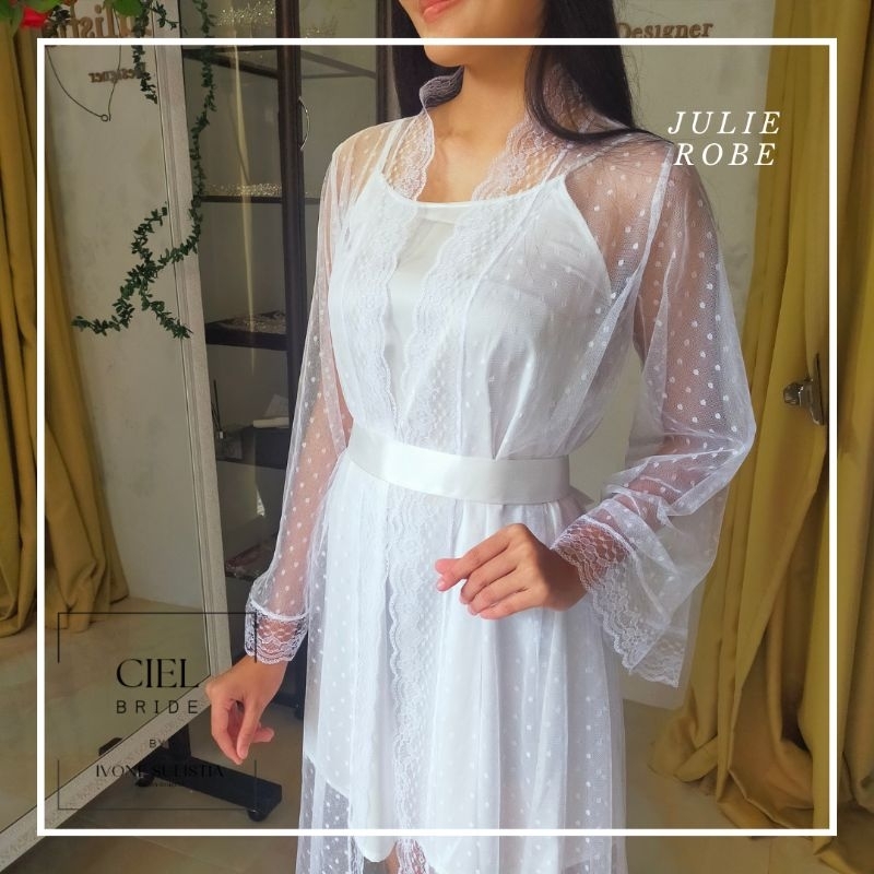 Julie robe full set kimono pengantin bridal robe lace robe by CIEL BRIDE