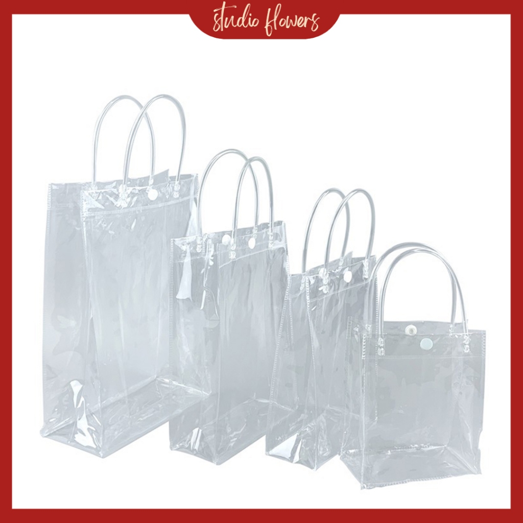 

Tas PVC Mika Transparan OPP Totebag Hampers Transparan Souvenir Bag Transparan KB1010