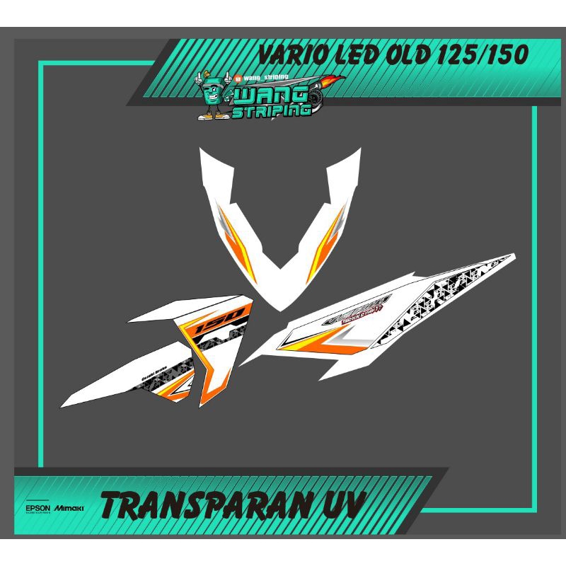 Striping Sticker Vario LED Old 125/150 Transparan Simple Polytigon Simple