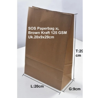 

(10pcs) Paperbag (XL) Tanpa Tali Ukuran 20x29x9cm