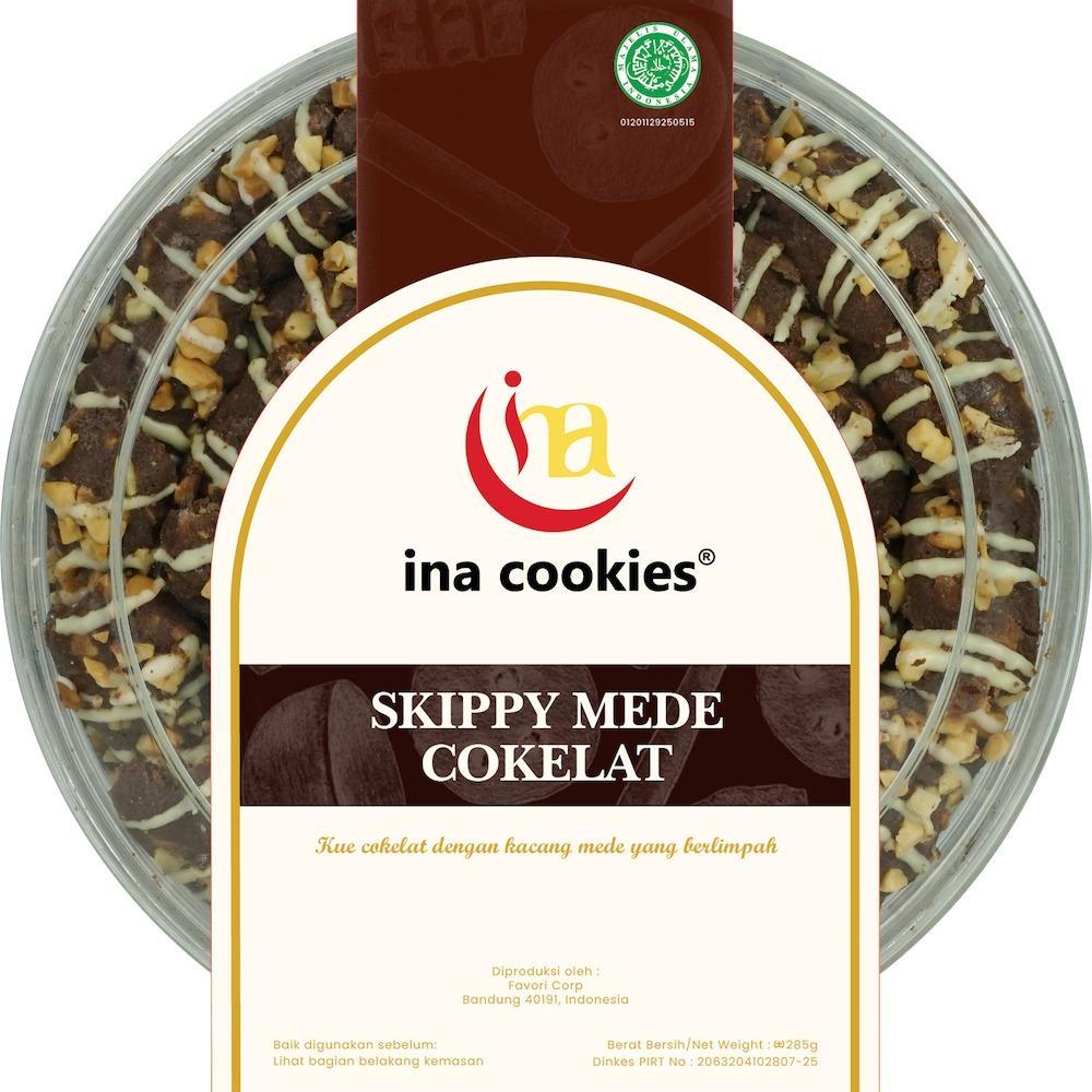 

Skippy Mede Cokelat - Kue Kering Premium Toples Reguler by Ina Cookies (RAPUH)