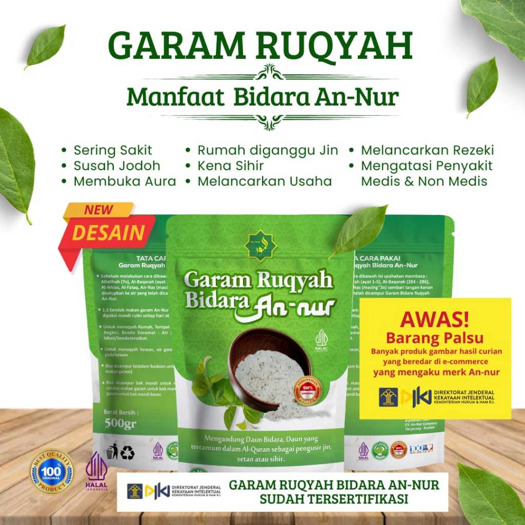 

Garam rukyah bidara an nur 1kg bisa langsung pakai || untuk tolak bala dan penyakit non medis