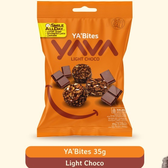 

YAVA YA'Bites Light Choco 35g - Oat Rasa Coklat