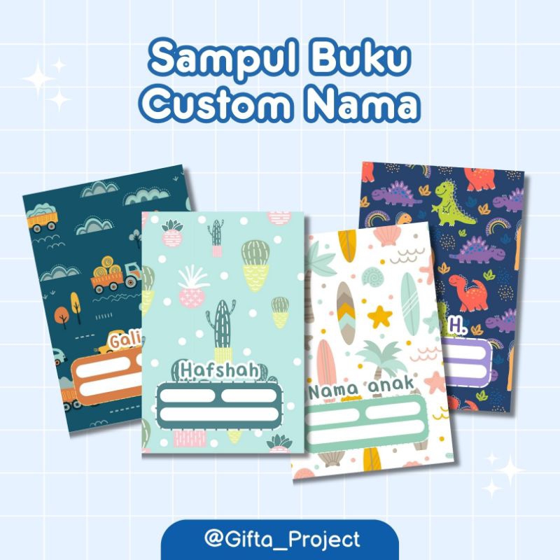 

Sampul Buku Custom Nama - Cover Sampul Buku Sekolah