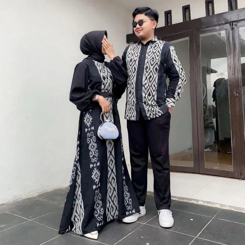 Couple Tenun - Couple Lebaran - Kemeja Tenun - Dress Tenun