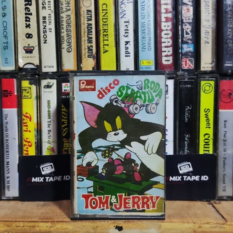 Kaset Pita - Disco Sepatu Roda - Tom & Jerry - Radio Tape - Kaset - Radio - Pemutar Kaset - Retro - 