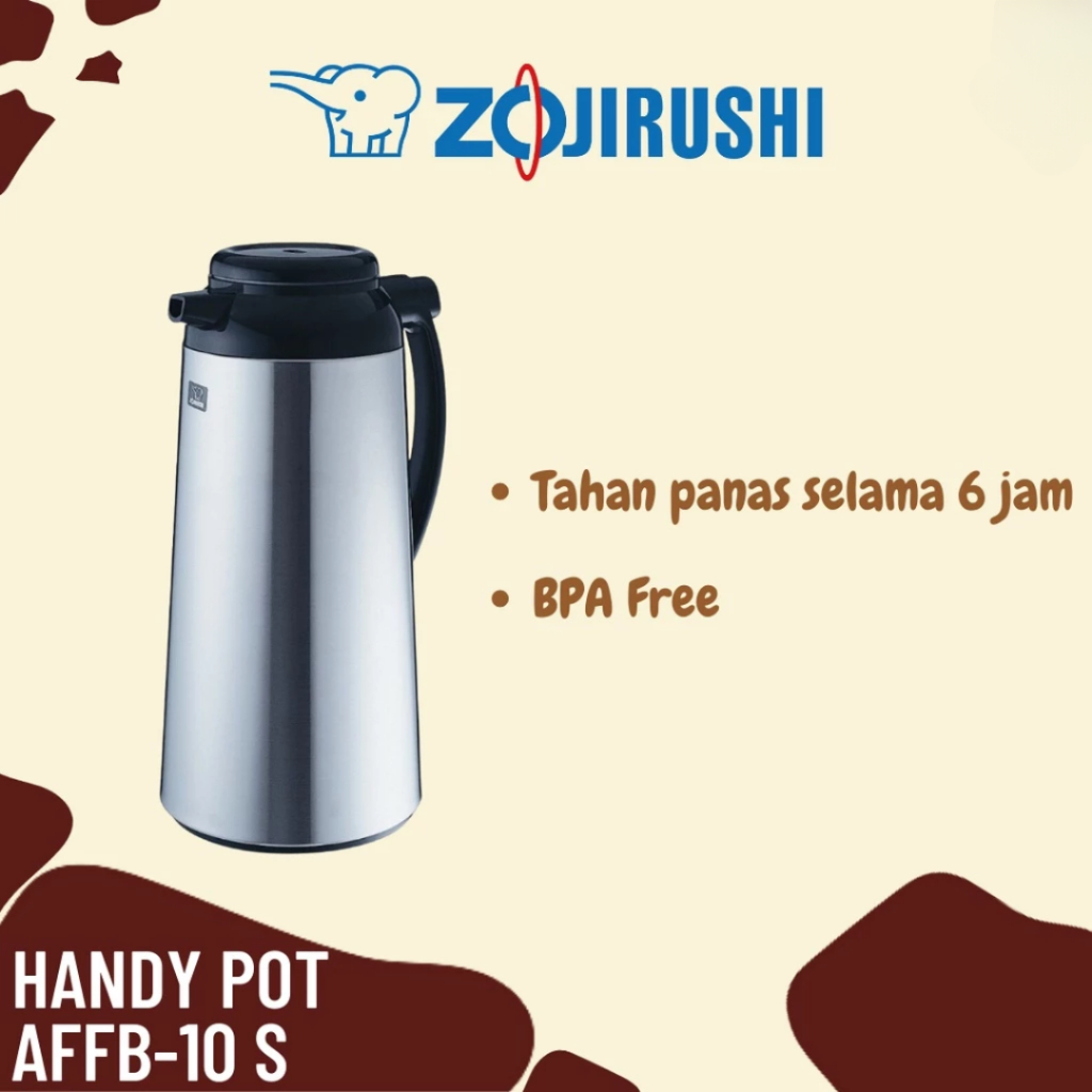 Zojirushi HANDY POT AFFB-10 S - Vacum Pot Termos Kaca Air Panas