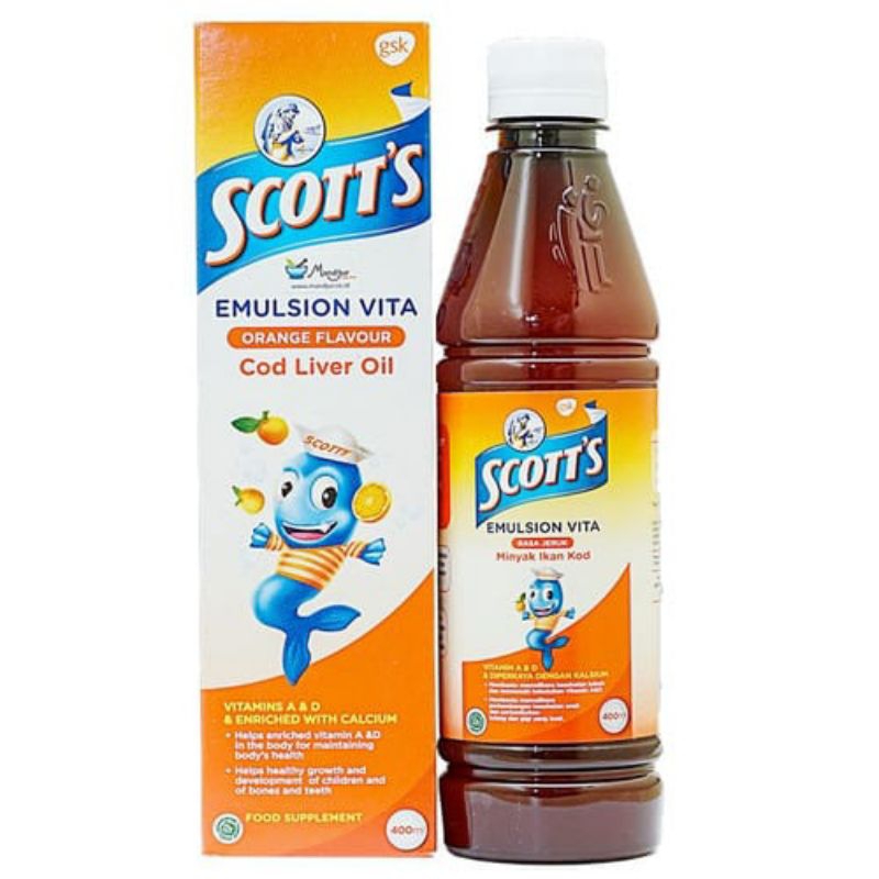 SCOTT'S EMULSION 200ml - MINYAK IKAN KOD