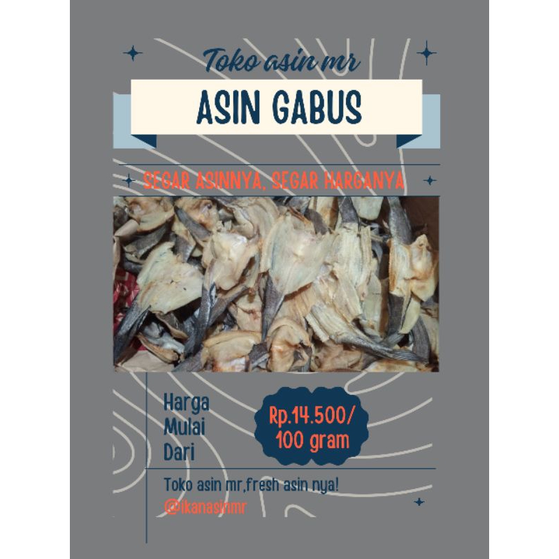 

Asin Gabus 100/250 gram