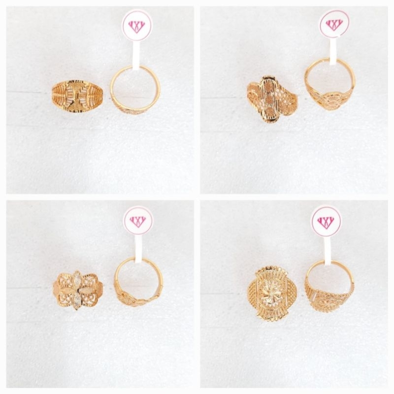 cincin wanita dubai lapis emas