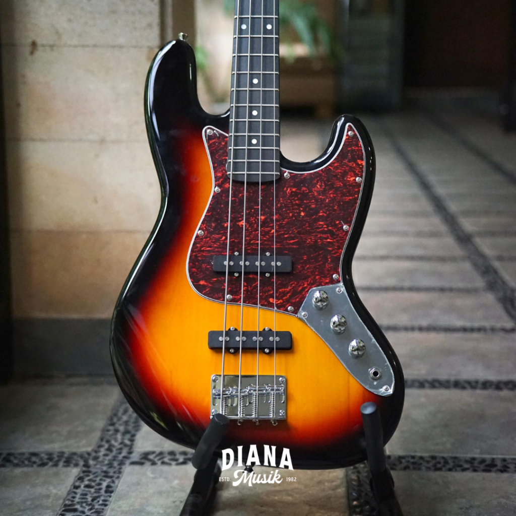 Bass Elektrik Donner DJB510D / DJB 510 D, 4 Strings Standard Bass, Sunburst