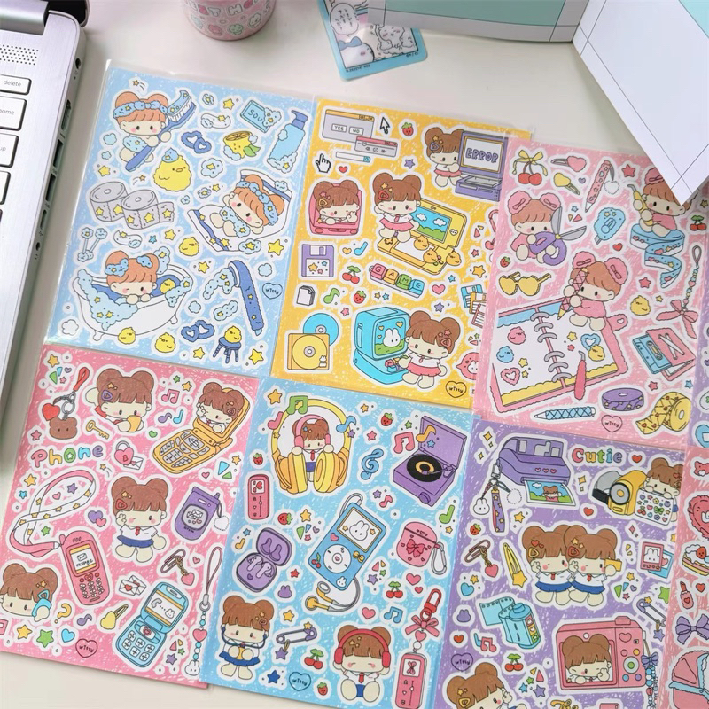 

sticker girl daily deco journal dekorasi stiker readystock B2045