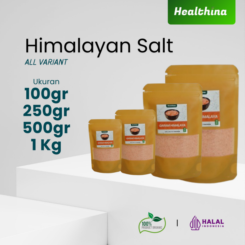 

Garam Himalaya Halus Healthina Organik Himalayan Pink Salt Garam Sehat Alami COD Makassar